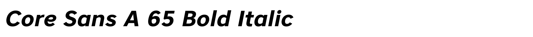 Core Sans A 65 Bold Italic image